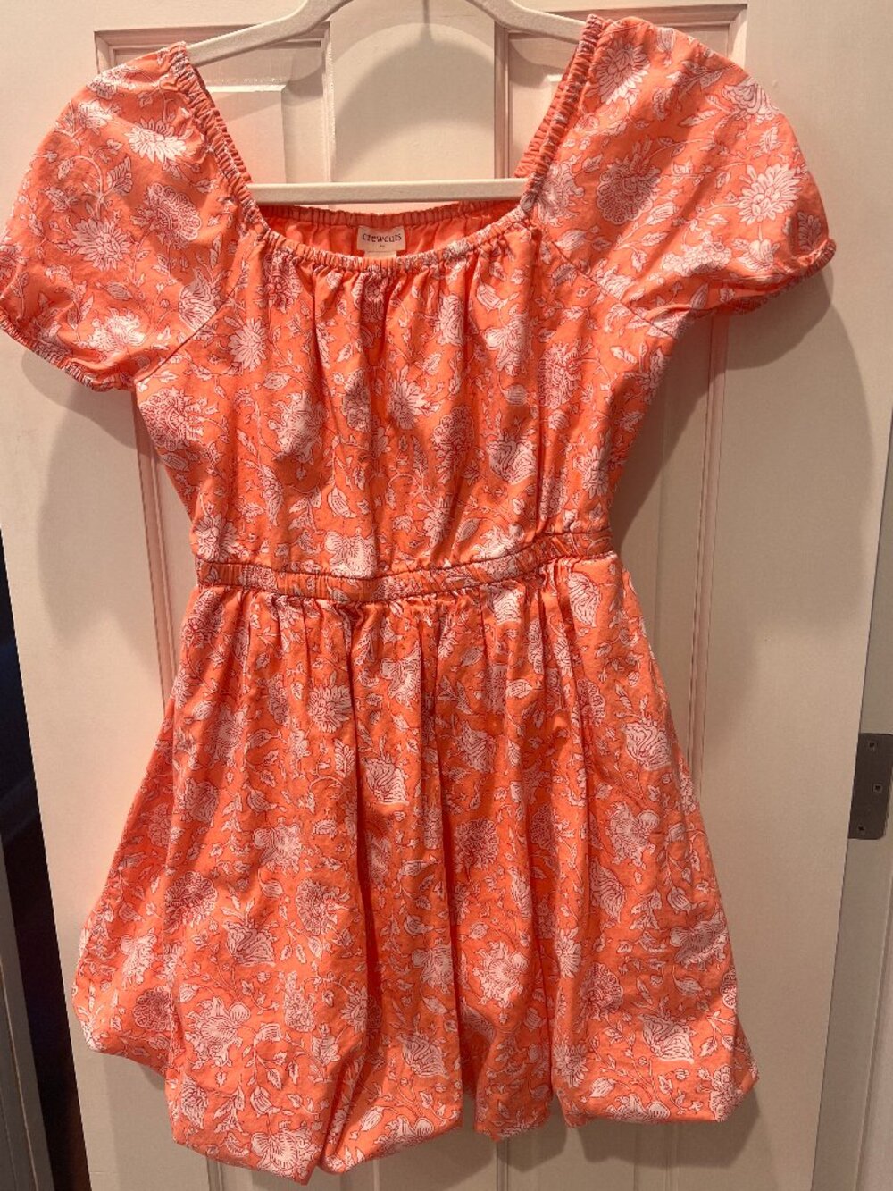 crewcuts girls size 10 orange floral bubble hem dress